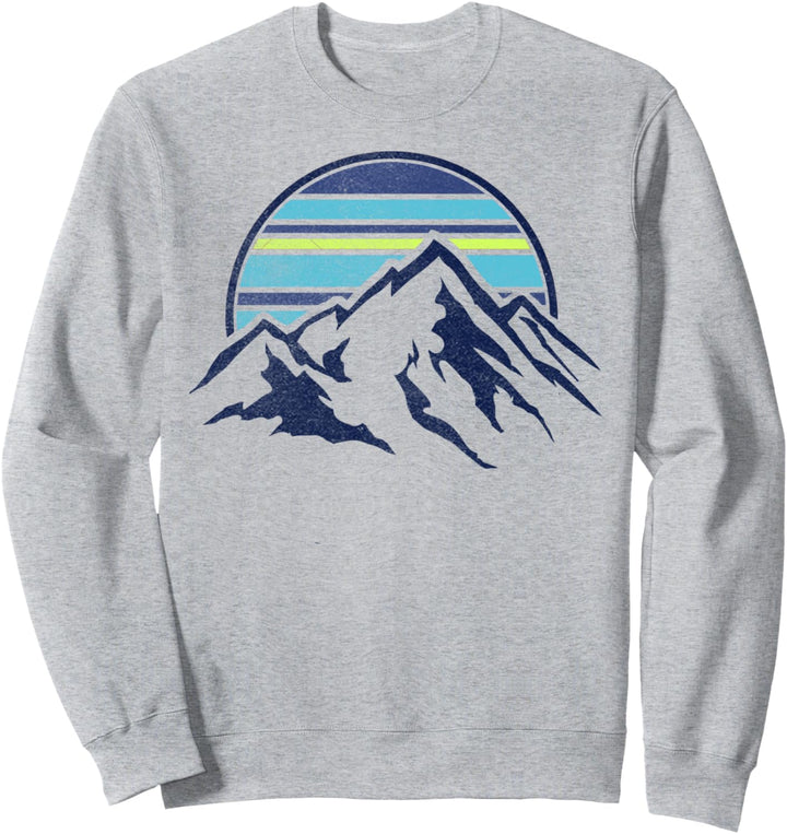 Trendy Sunset Mountain Range Pocket Sweatshirt