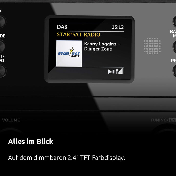 TechniSat DIGITRADIO 451 CD IR - Digital-, Internetradio mit CD-Player (DAB+, UKW, Stereo, AUXin, Bl