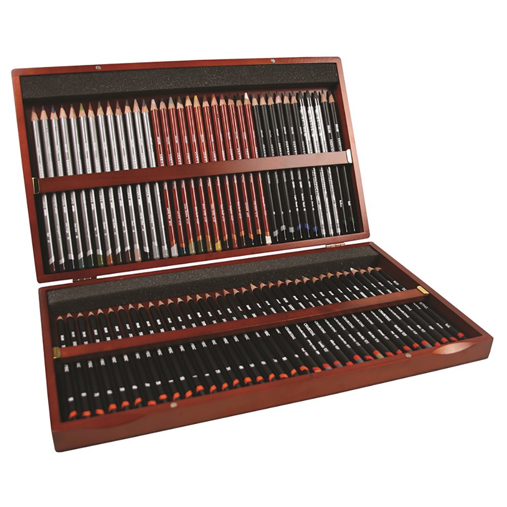 Derwent Sketching Collection, Kollektion von Bleistiften und Skizzierstiften in einer Geschenk-Box a