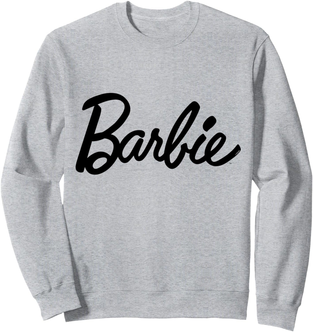 Barbie Sweatshirt Damen, offizielles Logo, Schwarz Sweatshirt