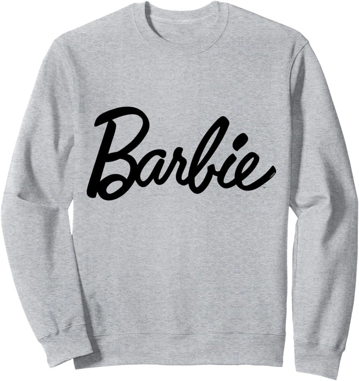 Barbie Sweatshirt Damen, offizielles Logo, Schwarz Sweatshirt