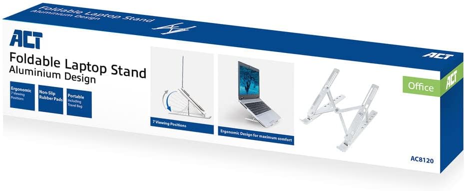 ACT Laptop Ständer Höhenverstellbar 15,6", Höhen 7 Positionen - AC8120
