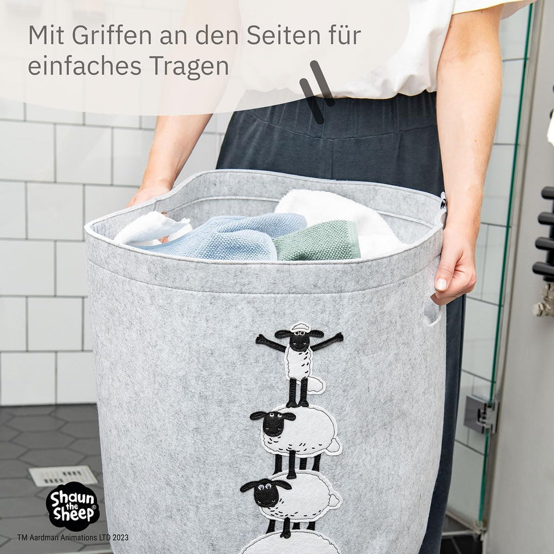 meets "Shaun das Schaf" Aufbewahrungskorb zusammenfaltbar für Kinder – Korb zum Verstauen von Spielz