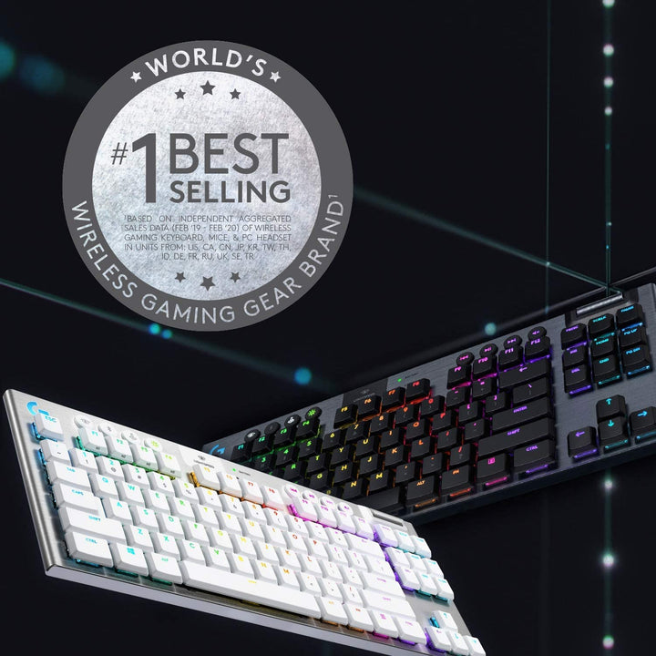 Logitech G 915 Lightspeed TKL Tenkeyless-Tastatur, kabellos, mechanisches Gaming-Profil, GL-Tactile