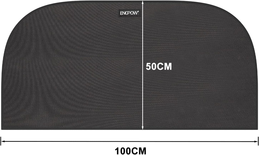 Kamin Matte Feuerfeste Unterlage 100 x 50CM Halbrund Funkenschutzplatte Herdbereich Feuerstelle Matt