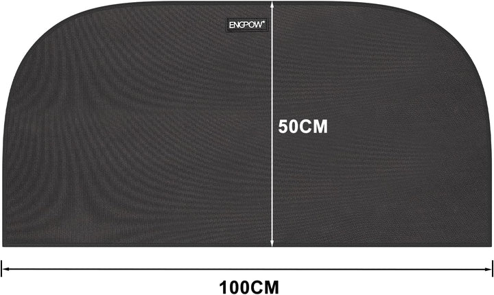 Kamin Matte Feuerfeste Unterlage 100 x 50CM Halbrund Funkenschutzplatte Herdbereich Feuerstelle Matt