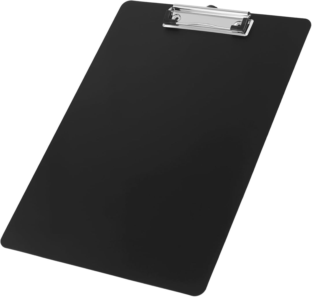 FUNSUEI 15 Stück Kunststoff Klemmbrett A4, 31,5 x 22,5cm Schwarz Schreibbrett für Büro, Lager