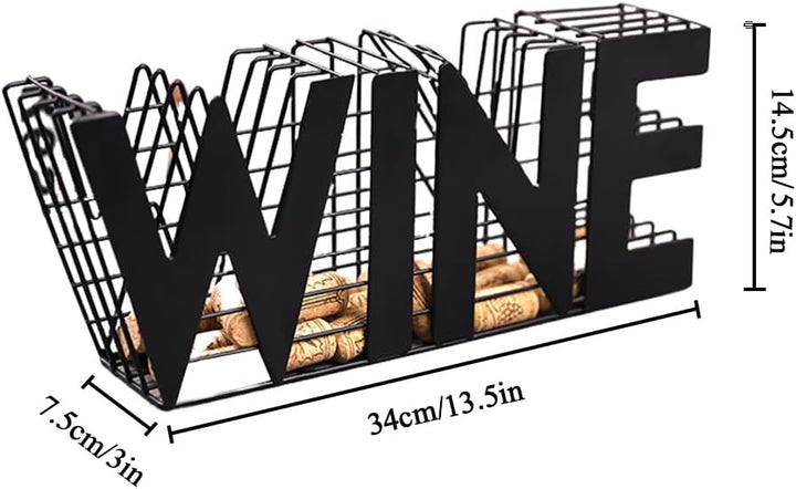 JHY DESIGN Moderner Weinkorkenhalter aus Metall Länge 34 cm Wandmontage Weinkorken Aufbewahrung Kuns