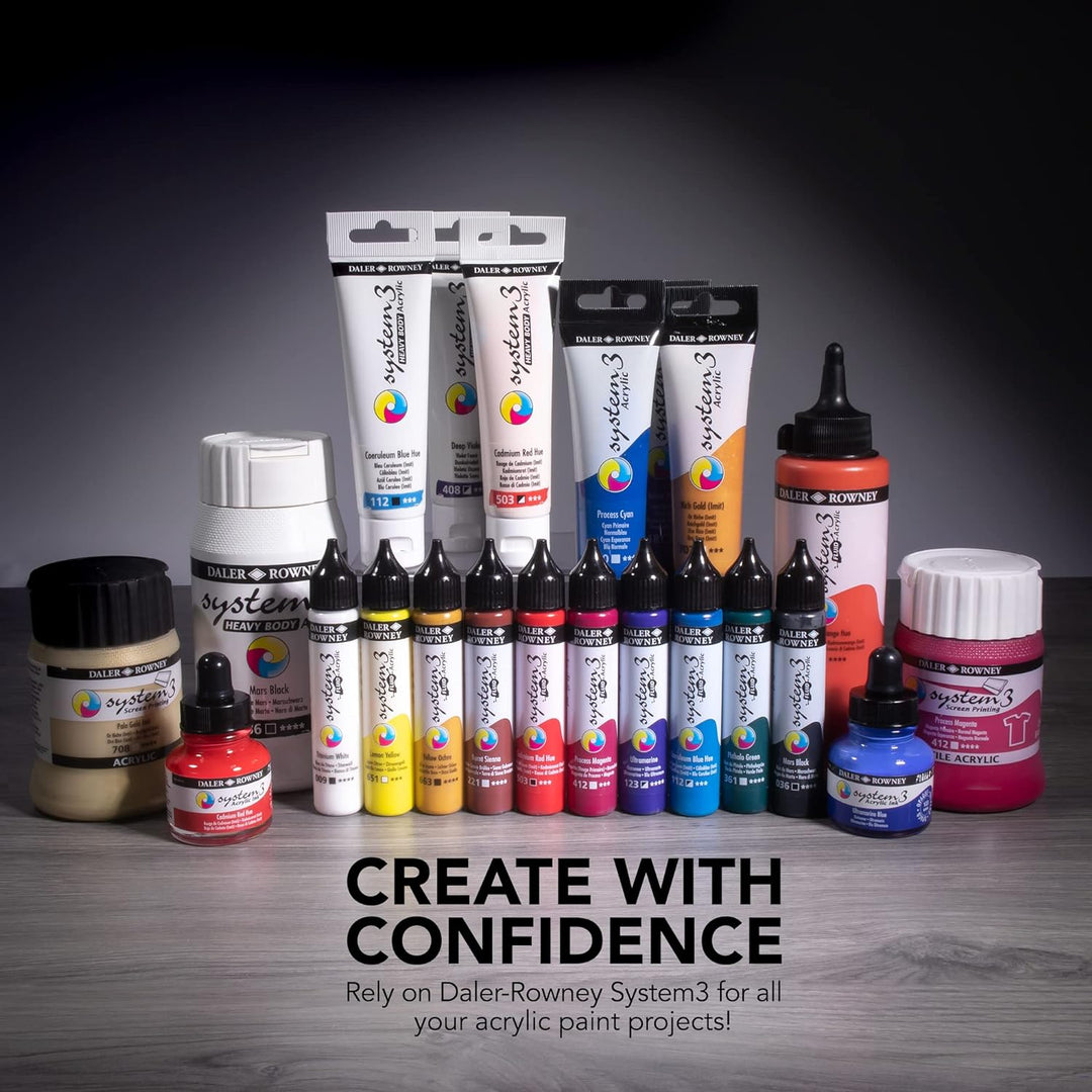 Daler Rowney System3 Acryl-Flüssigkeitsset, 8 x 29,5 ml, bunt