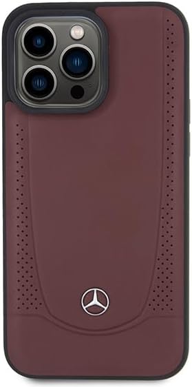 Mercedes MEHCP15LARMRE Hülle für iPhone 15 Pro 6.1" Rot hardcase Leather Urban Bengale