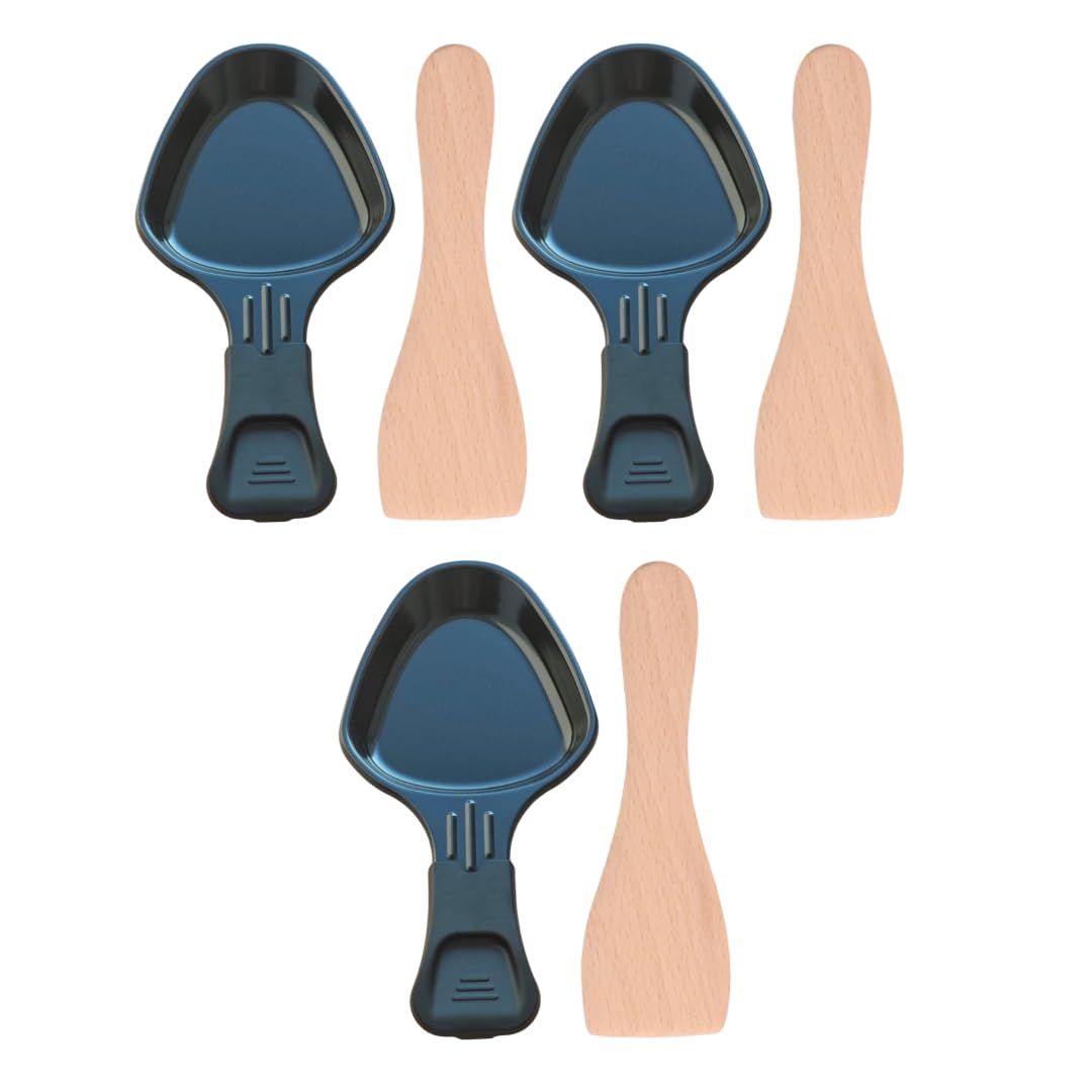 Raclette für Pfannen, multifunktional, Mini-Set, Holz, antihaftbeschichtet, tragbar, Wok-Grill, idea