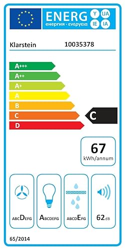 Klarstein Skyfall Smart Dunstabzugshaube - freihängede Abzugshaube, Dunstabzugshaube Umluft/Abluft,