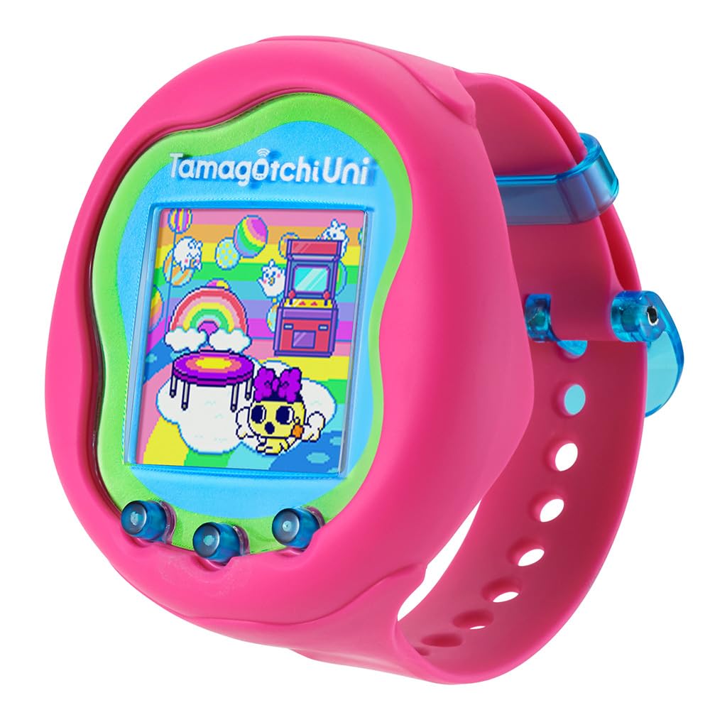 BANDAI - Tamagotchi Uni - Verbindungsfähiges Tamagotchi mit Armbanduhr - Virtuelles Haustier - Rosa
