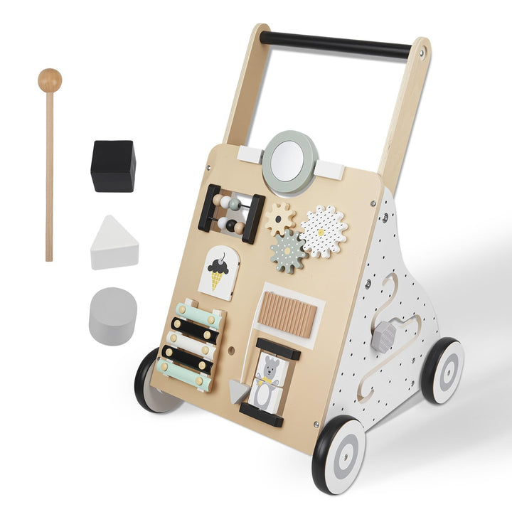 Lauflernwagen Baby,Aus Holz | Mit Activity,9 In 1 Lauflernhilfe Mit Montessori Spielzeug Multifunkti