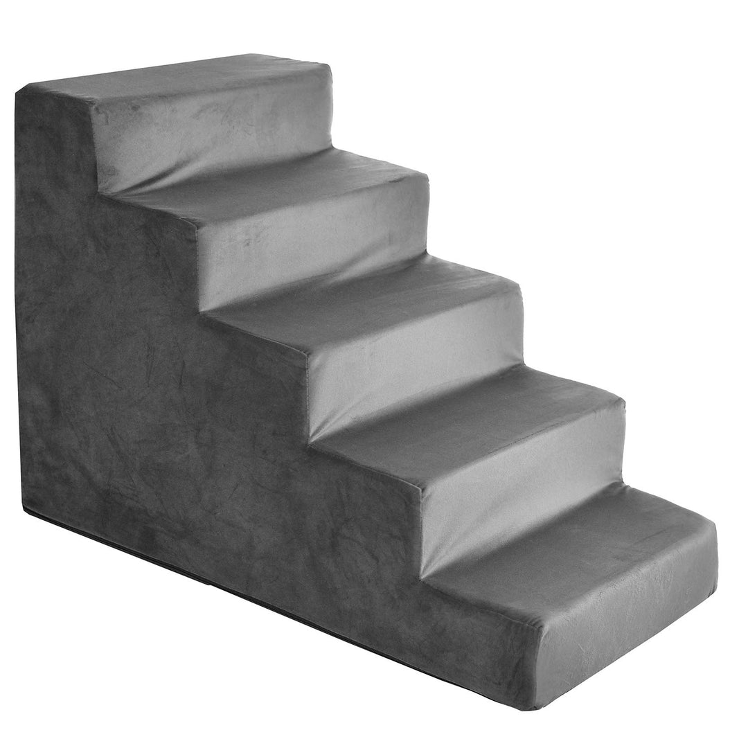 Hundetreppe 50 cm hoch | Katzentreppe Haustiertreppe | 5 Stufen | Hunde Katzen Haustier | für Bett u