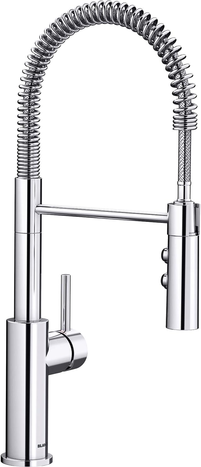 Blanco Catris-S, Einhandmischer mit ausziehbarer Schlauch-Brause / Küchenarmatur Hochdruck, Chrom, 1