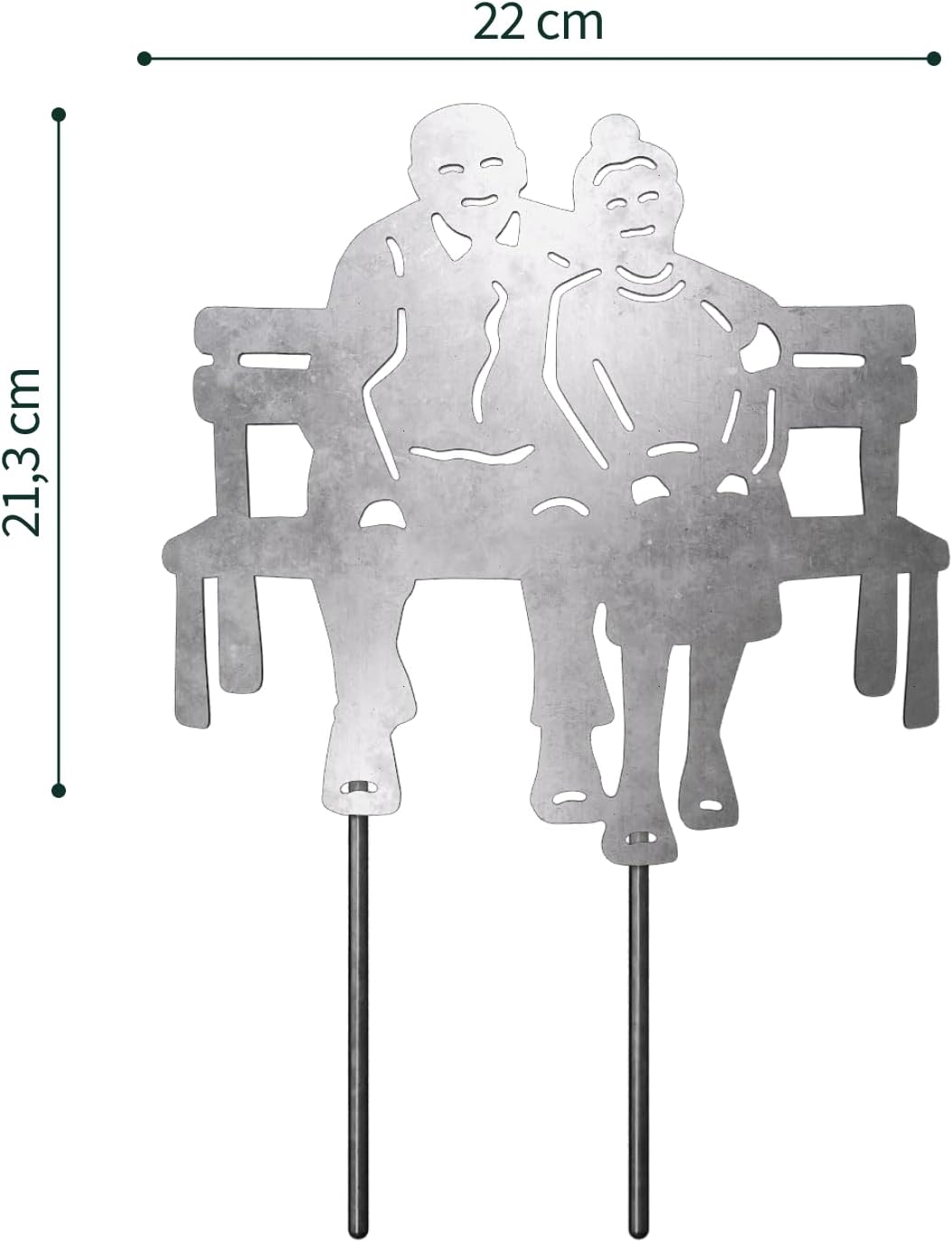 VERDOBA Altes Pärchen Gartendeko Rost - Oma und Opa Figuren Garten Deko - Gartenstecker Rost - Oma u