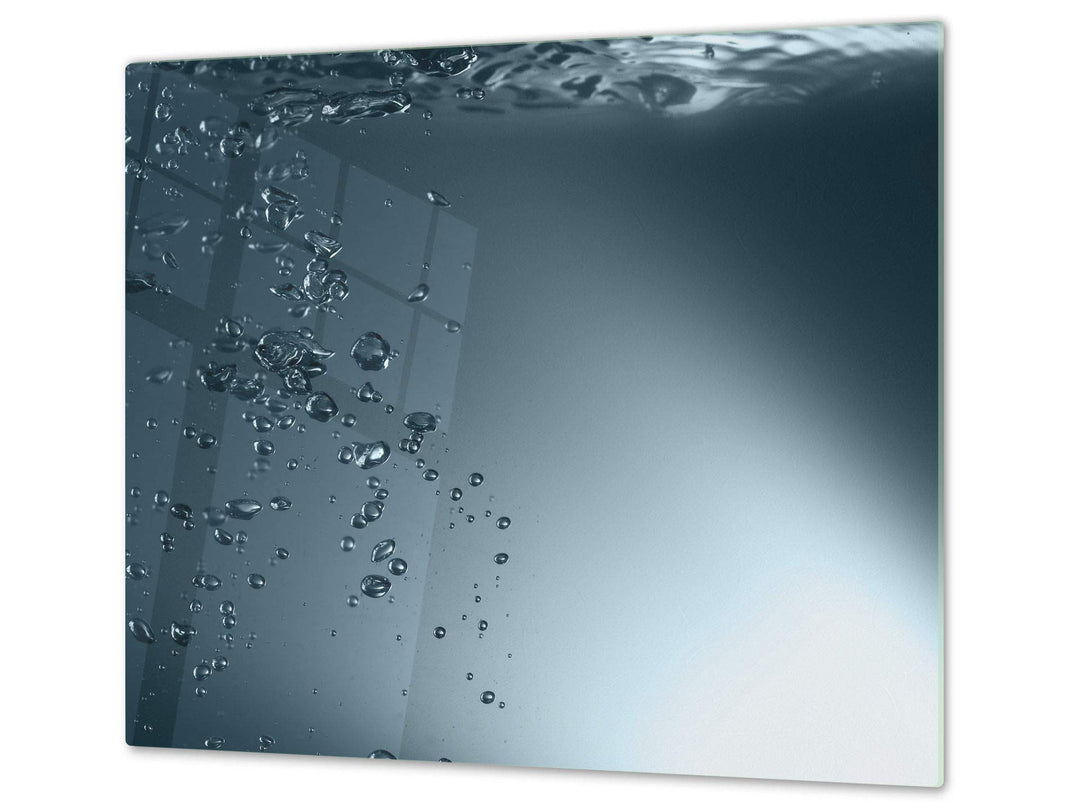 Küchenbrett aus Hartglas und Induktionskochplattenabdeckung – Schneideplatten SINGLE mit 60 x 52 cm