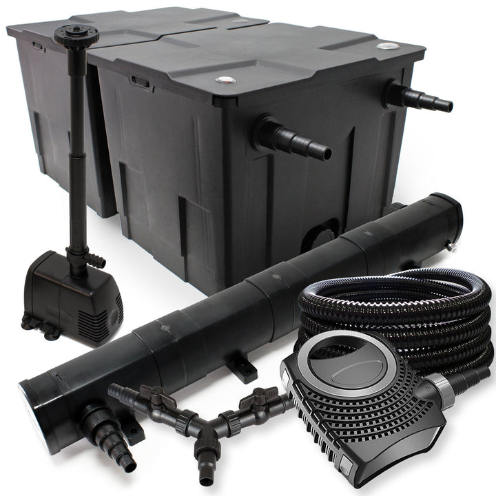 SunSun Komplettset: CBF-350B Teichfilter bis 60000 L Teichfilteranlage, CTF-8000 Teichpumpe 8000l/h