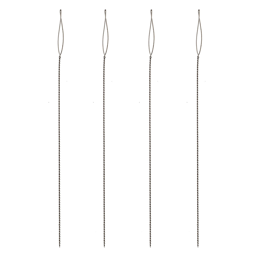 The Beadsmith Basic Elements Faltbare Augennadeln für Perlen Auffädeln - 6,3 cm lang - Flexibler ged
