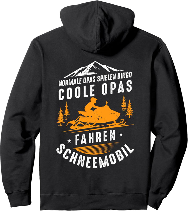 Normale Opas spielen Bingo, coole Opas fahren Schneemobil Pullover Hoodie