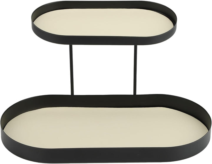 Parfüm Organizer 2-stöckig, Schminktisch Make Up Organizer, Elegantes Modernes Parfüm Regal aus Meta