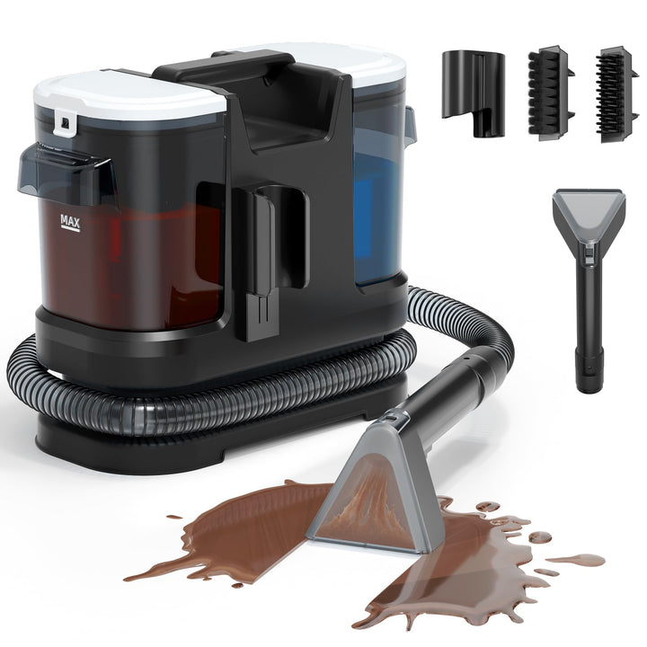 Waschsauger Teppichreiniger 16 kPa, Tragbarer polsterreiniger gerät 2-in-1 Wassertank, Kompatibel mi
