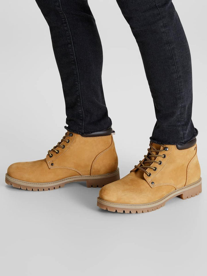 JACK & JONES Herren Jfwstoke Nubuck Boot Honey Noos Stiefelette 41 EU Gelb Honey Honey, 41 EU Gelb H