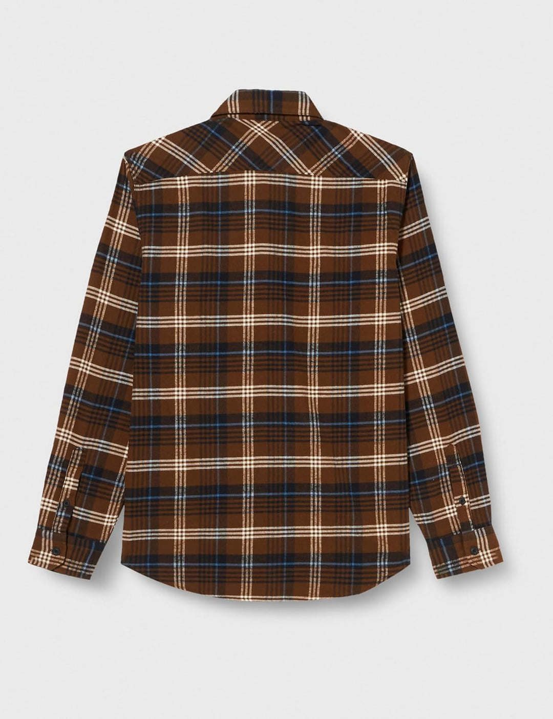 REPLAY Herren Hemd Langarm Regular Fit XL Brown/Blue/Lt Blue/Nat.white 040, XL Brown/Blue/Lt Blue/Na