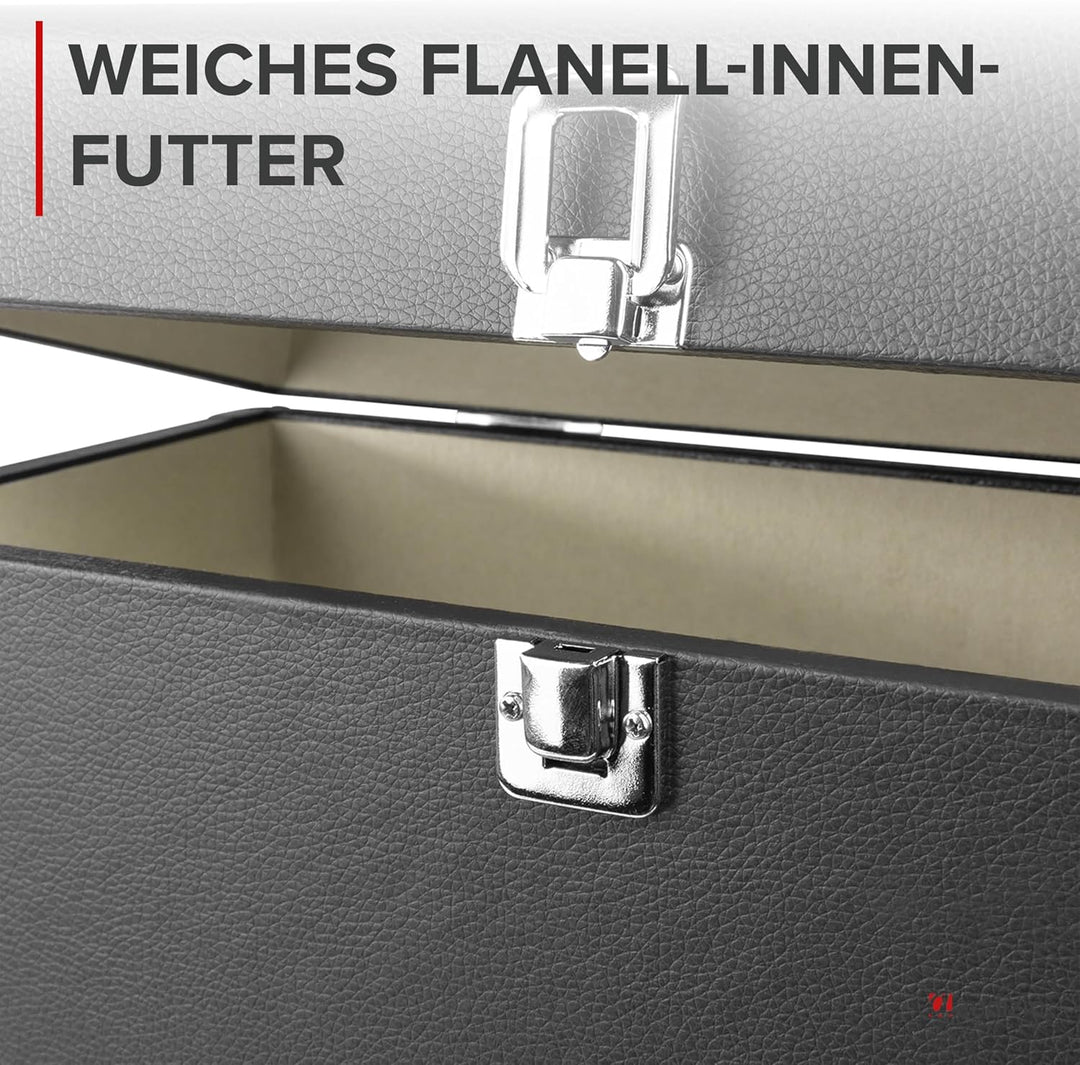 Audizio RC32 - Robuster Koffer für Schallplatten Aufbewahrung - Design Vinyl Holder - Plattenkoffer