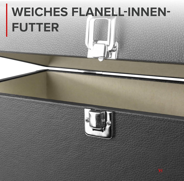 Audizio RC32 - Robuster Koffer für Schallplatten Aufbewahrung - Design Vinyl Holder - Plattenkoffer
