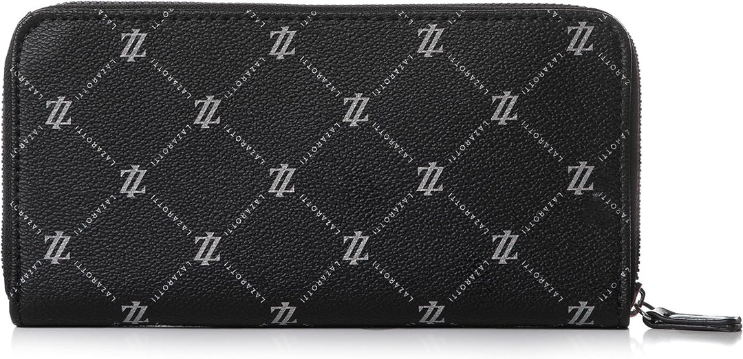 Lazarotti Palermo Geldbörse Damen | Geldbeutel mit Reissverschluss | grosses Portemonnaie 19,5 cm Sc