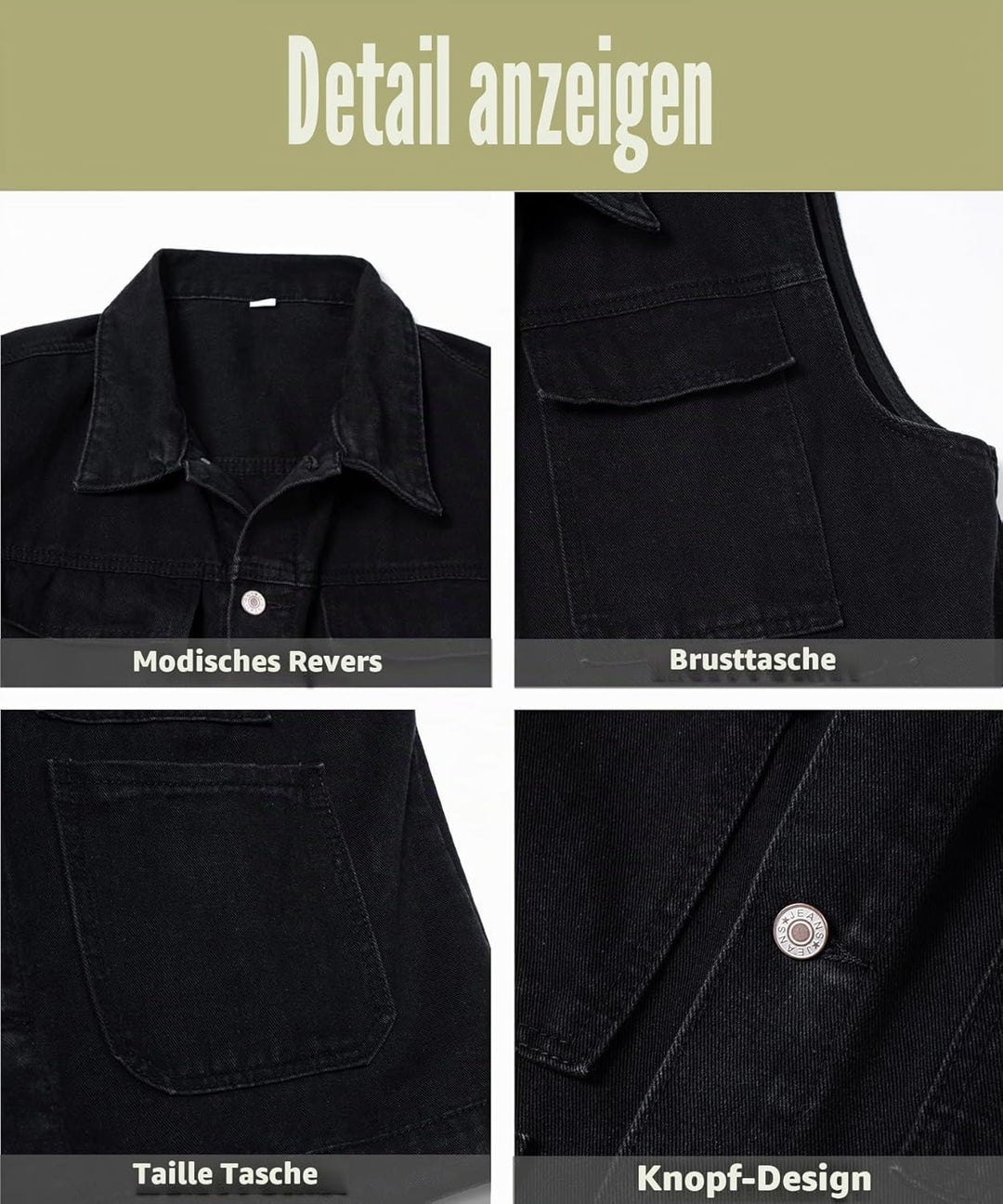 Btmpmcs Herren Ärmellose Denim Weste Classics Fashion Jeans-Weste Outdoor Freizeit Jacke Bikerweste