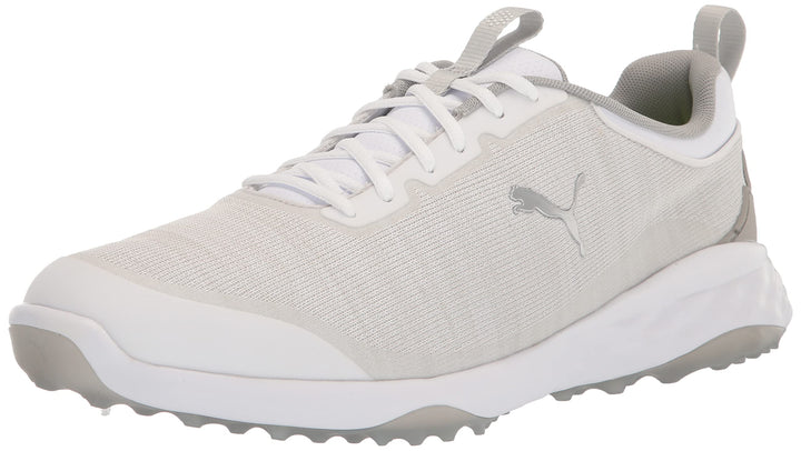PUMA Herren Fusion Pro Extra Wide Golfschuhe 46 EU Puma Weiss Puma Silver High Rise, 46 EU Puma Whit
