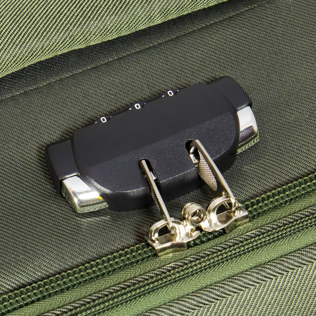 Trendyshop365 Weichgepäck Koffer-Set 3-teilig Maribor 4 Rollen Zahlenschloss Grün Kofferset 3 teilig