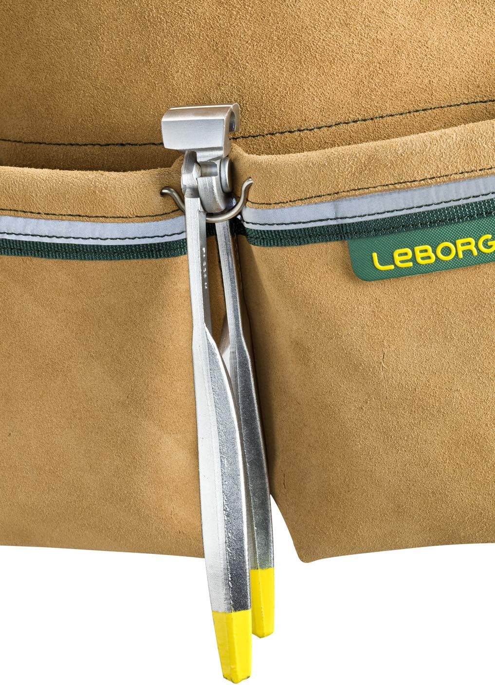 BIPOCHE LEBORGNE CROUTE DE CUIR + PORTE TENAILLE + BANDE RÉFLÉCHISSANTE BATIPRO BP050B POUR MAÇONS/C