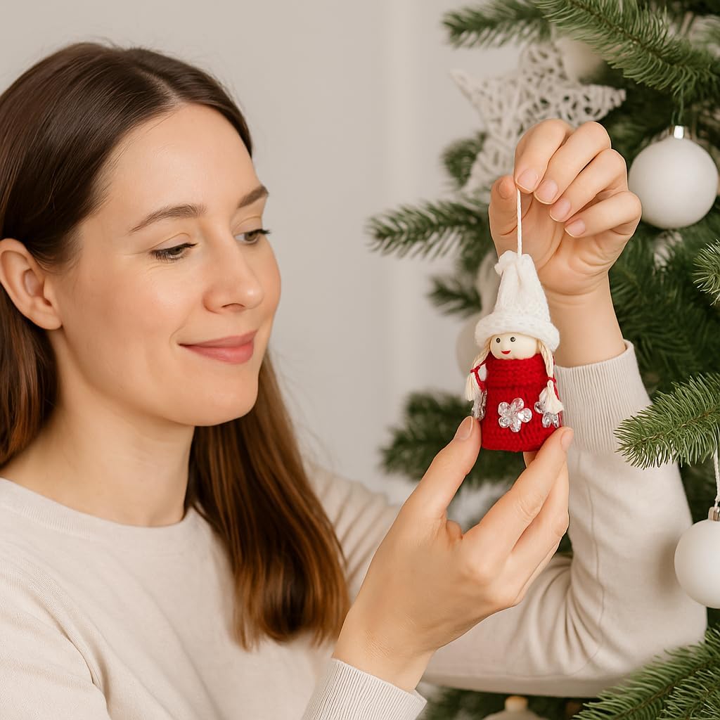 CREOLOGIC Mini-Wichtel Figur 7cm · Baumschmuck· Weihnachtsdekoration · Wintermütze · Deko · Wichtelg