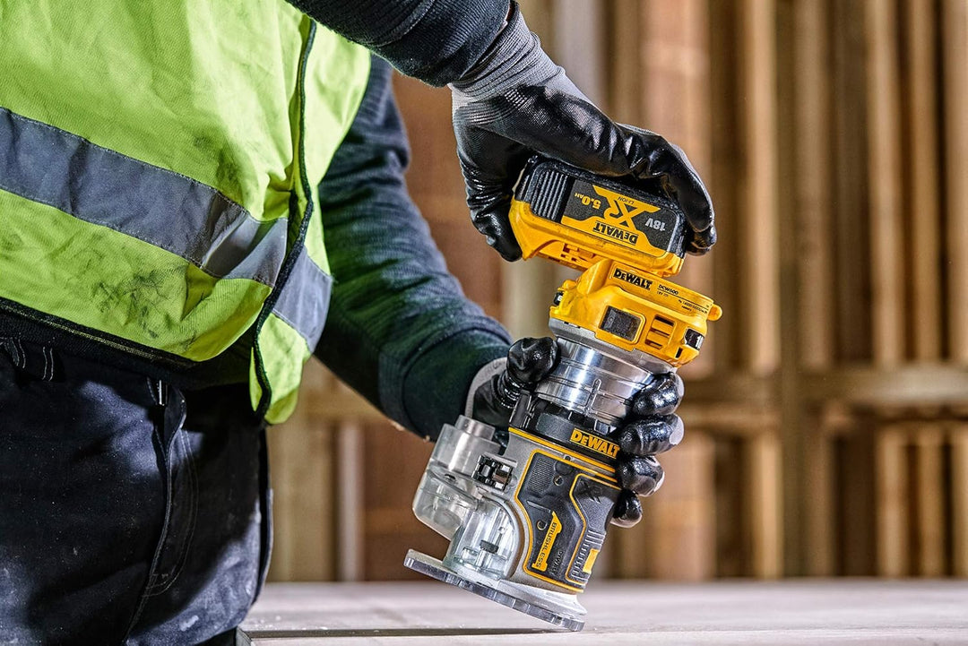 DEWALT DCW 604 P2 Akku Kombifräse 18V 55 mm + 2x Akku 5,0Ah + Ladegerät + TSTAK Single, Single