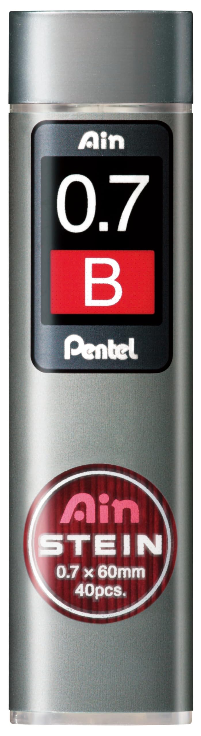 Pentel C277-BO Ain Stein Feinmine, Strichstärke 0.7 mm, Härtegrad B, 40 Minen je Dose, B