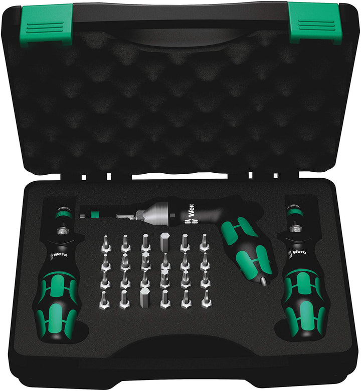 Wera 7440/41/42 Kraftform Drehmomentschraubendreher-Satz, 27-teilig, 05074739001 Single, Single