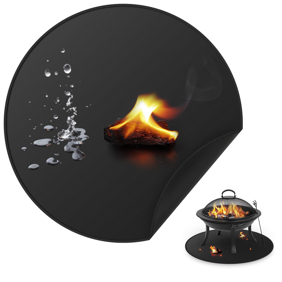 Feuerfeste Unterlage, Feuerstellenmatte, Runde unter Grill Decke für Outdoor-Grill, feuerfeste Matte
