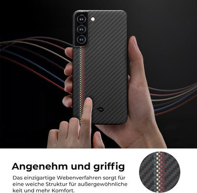 pitaka Magnetische Hülle für Samsung Galaxy S22 Plus 6,6 Zoll Ultradünne Handyhülle aus 1500D Aramid