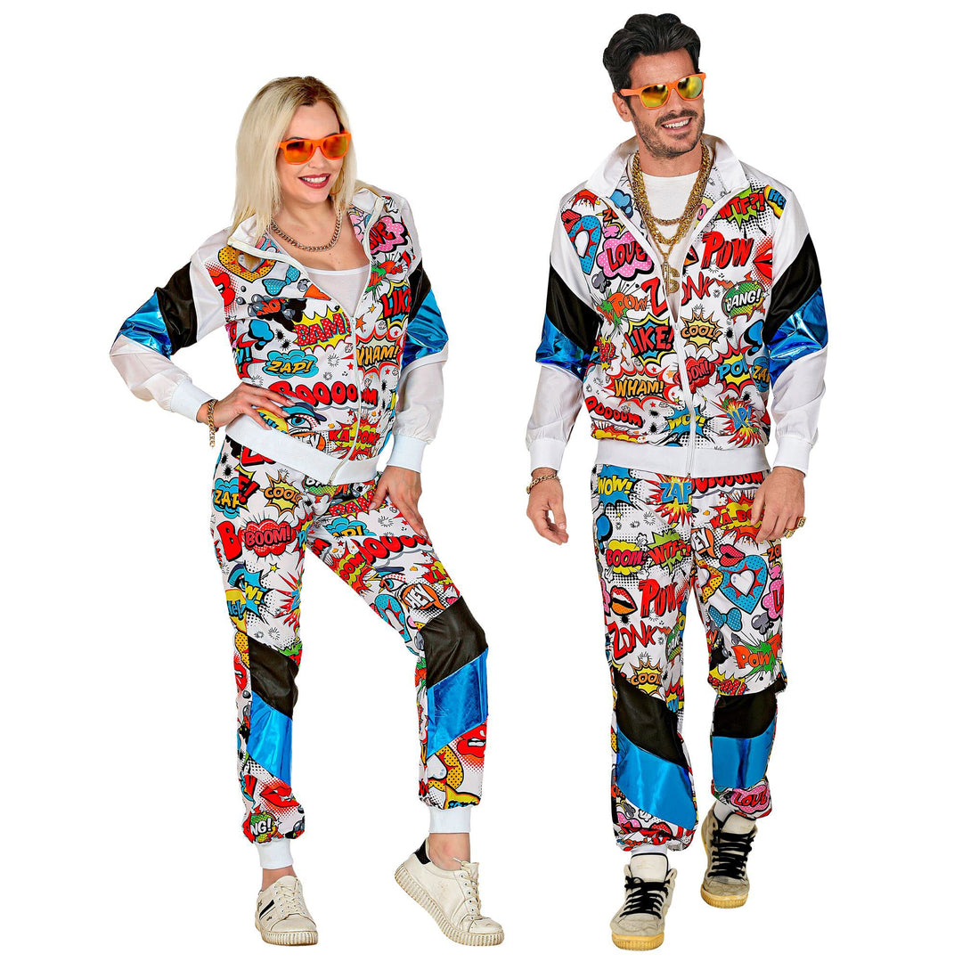 "POP ART SHELL SUIT" (jacket, pants) - (XL), XL
