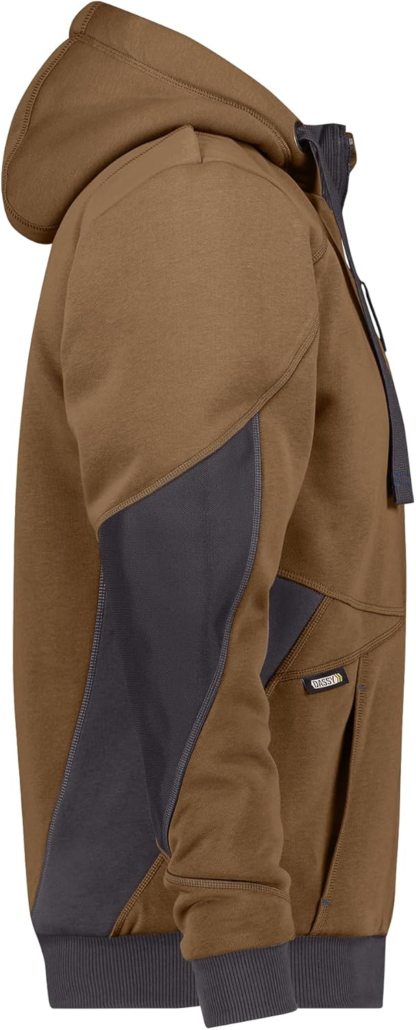 Dassy Unisex Pulse 290G Jacke, Marrone/Grigio, S