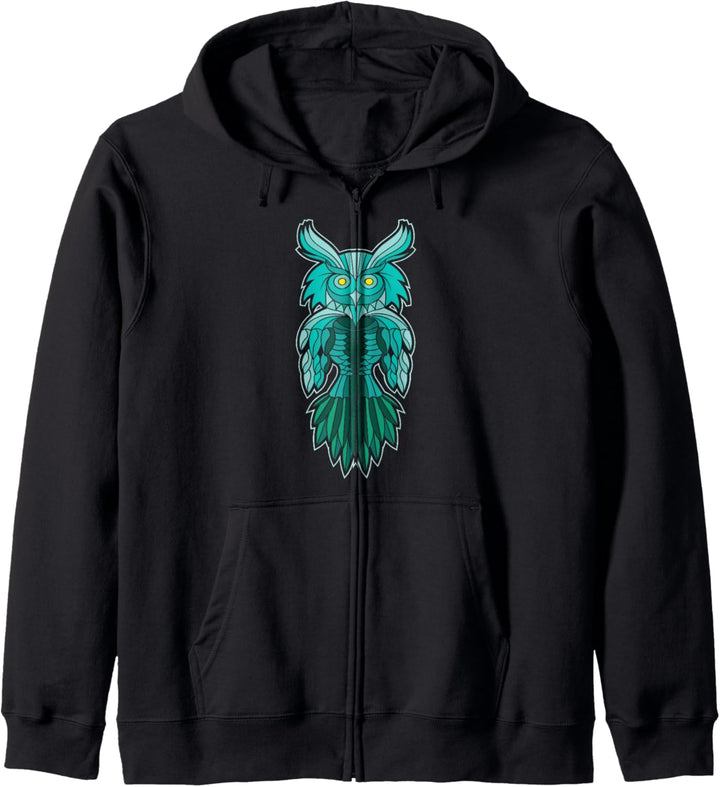 Eule Haida Uhu Mythologie Indian Warrior Art Kapuzenjacke