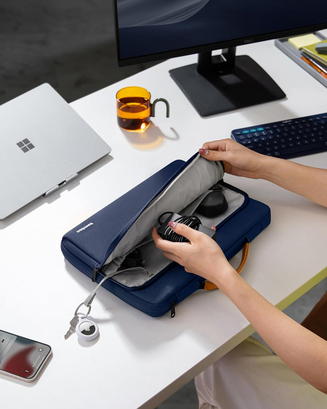 tomtoc 360° Tasche Hülle für 2024 13,5 Zoll Microsoft Surface Laptop 6/5/4, Surface Book, 14,4" Lapt