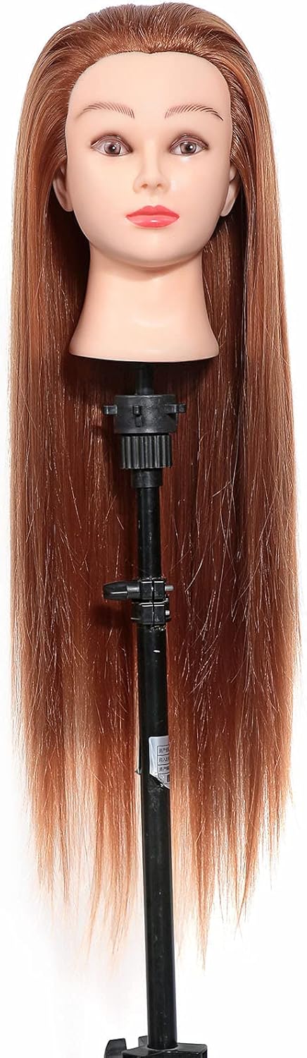 Übungskopf Friseur Echthaar Trainingsköpfe Für Friseure Frisierkopf Echthaar 24-Zoll-Schaufensterpup