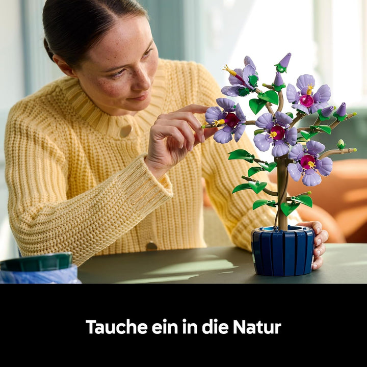 LEGO Hibiskus Blume (10372) - Blumen LEGO Botanicals, Blumenstrauss Deko (inkl. bedruckter Fliese)
