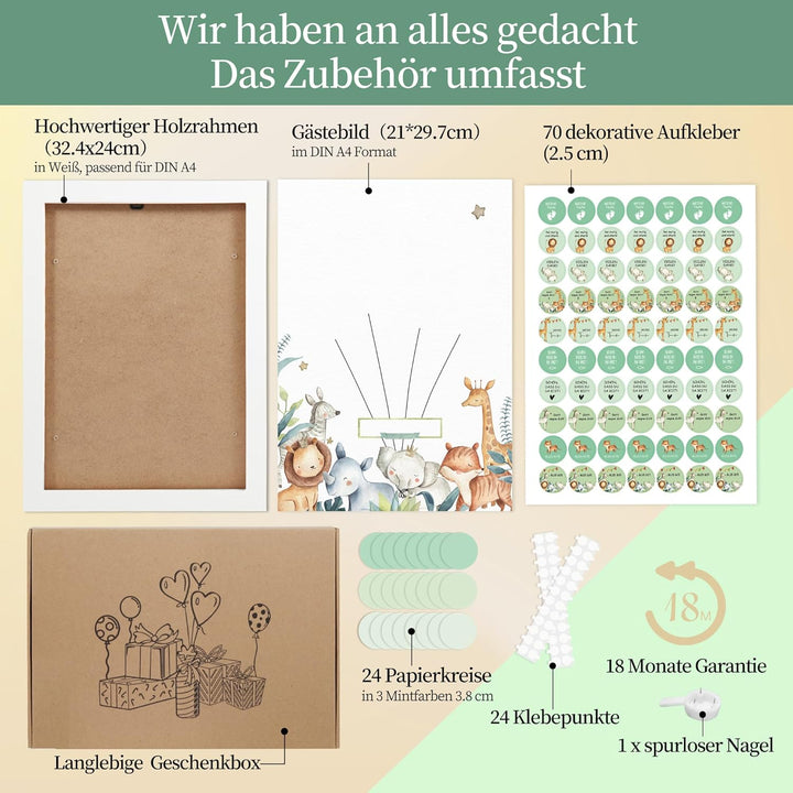 Gästebuch Babyparty, Taufgeschenke Jungen Patenkind Mädchen,Baby Shower Deko Babyparty Taufdeko, Geb