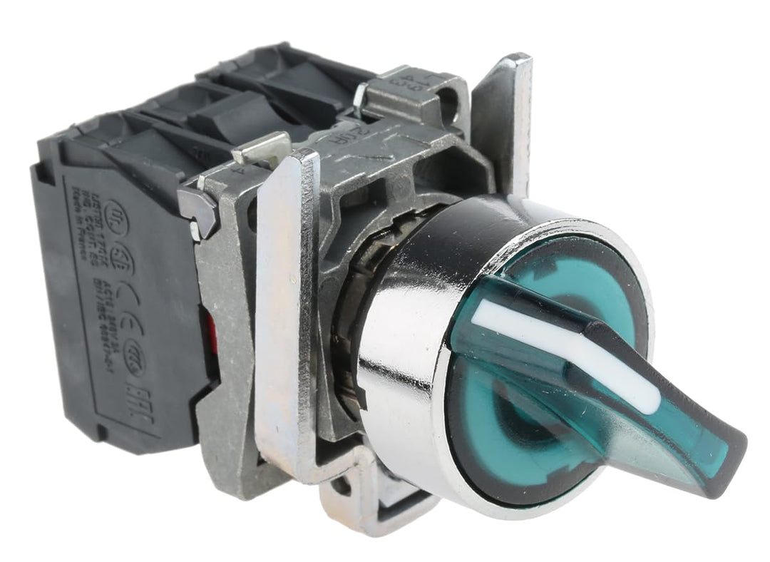 SEL.LUM.LED 230V NA+NC VERDE Schwarz 2 positions x, Schwarz 2 positions x